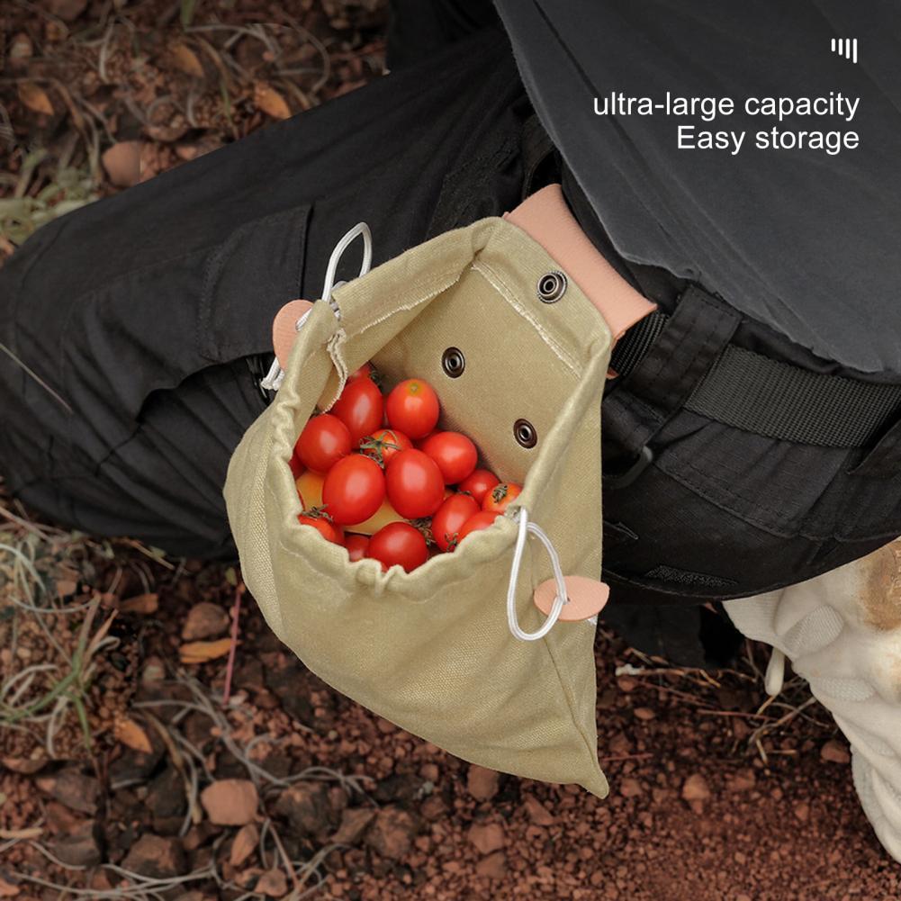Outdoor Picking Multifunctional Bag, Hanging Waist Kit, Waist Strap Bag, Folding Canvas Kit Canvas Fruit Harvest Pouch For Jungle Camping Hiking Hunting, Foldable - Image 7