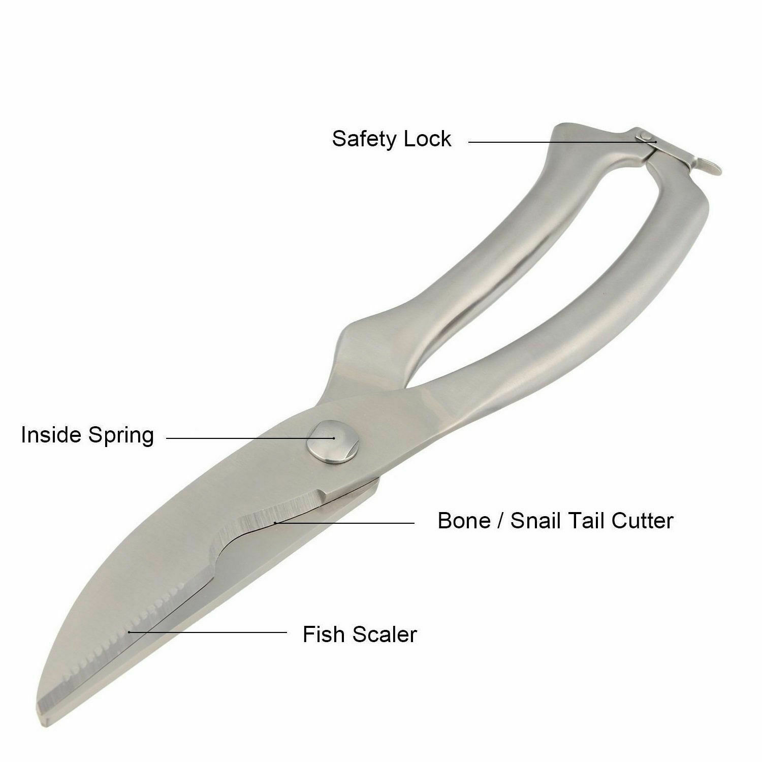 Knives Kitchen Shears Stainless Steel Poultry Fish Chicken Bone Scissors Kitchen Gadgets Chef Japanese Knife Cooking Stainless Steel Poultry Chicken Bone Scissors - Image 7