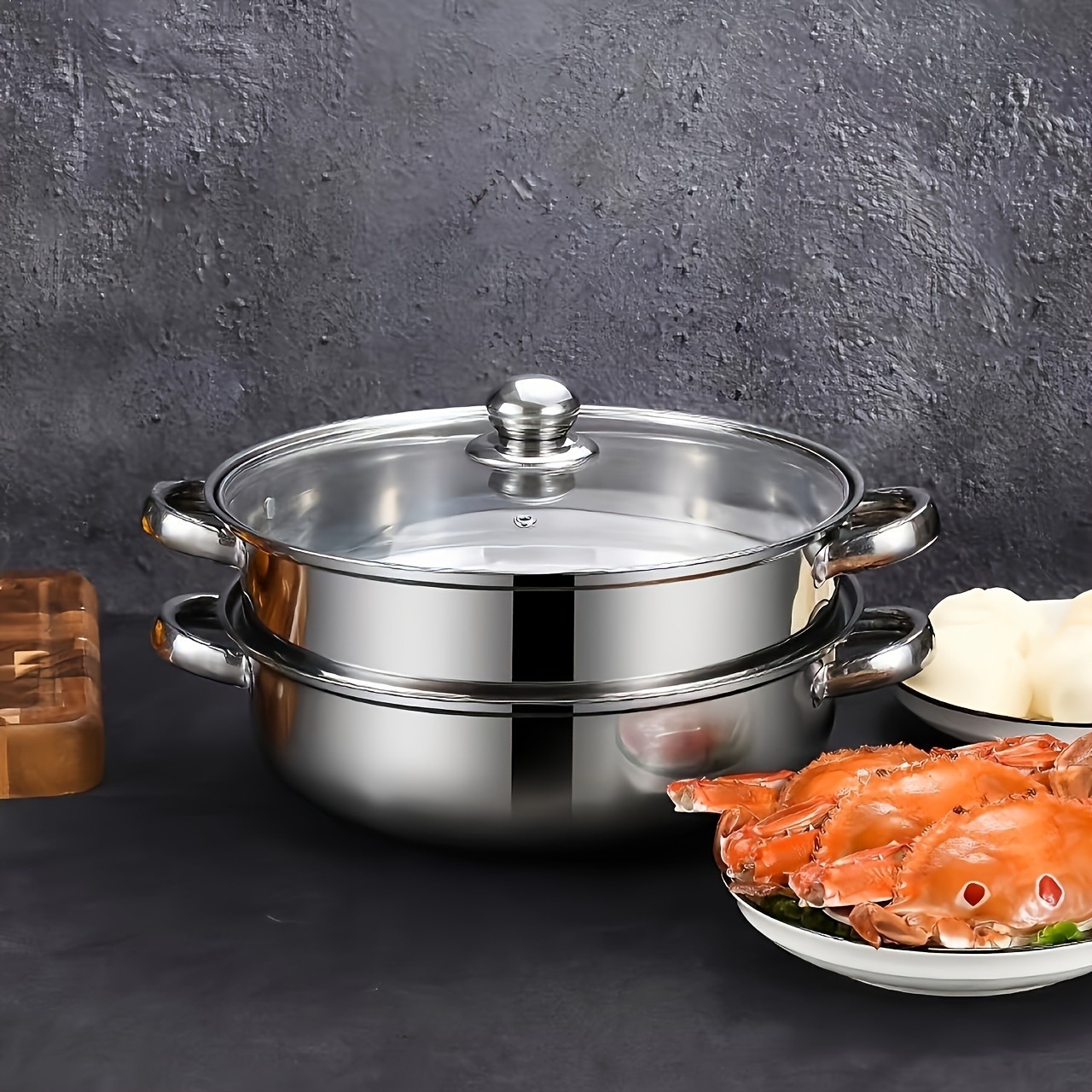 High Quality Stainless Steel Steamer Set - Double-layer Thickened Design, Suitable For Induction Cookers And Gas Stoves - Perfect For Cooking And Hospitality, Durable Household Kitchen Utensils - Image 7