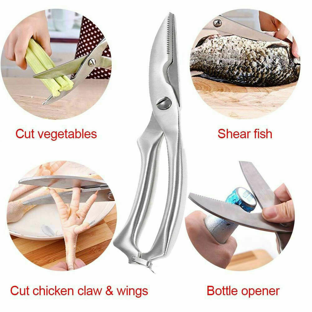 Knives Kitchen Shears Stainless Steel Poultry Fish Chicken Bone Scissors Kitchen Gadgets Chef Japanese Knife Cooking Stainless Steel Poultry Chicken Bone Scissors - Image 2