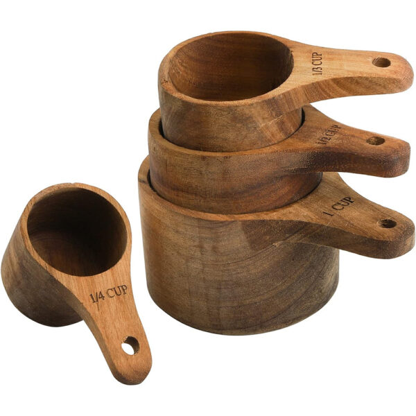 Measuring Spoon Suit Coffee Bean Degree Measuring Spoon Baking Tool 4-piece Set Acacia Mangium Measuring - Image 2