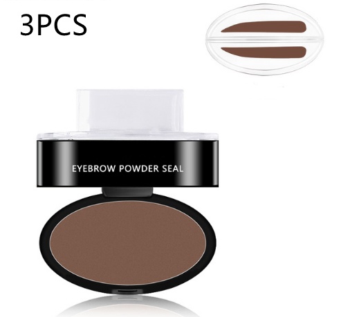 Eyebrow Powder Stamp Tint Stencil Kit Cosmetics Professional Makeup Waterproof Eye Brow Stamp Lift Eyebrow Enhancers Stencil Kit - Image 3