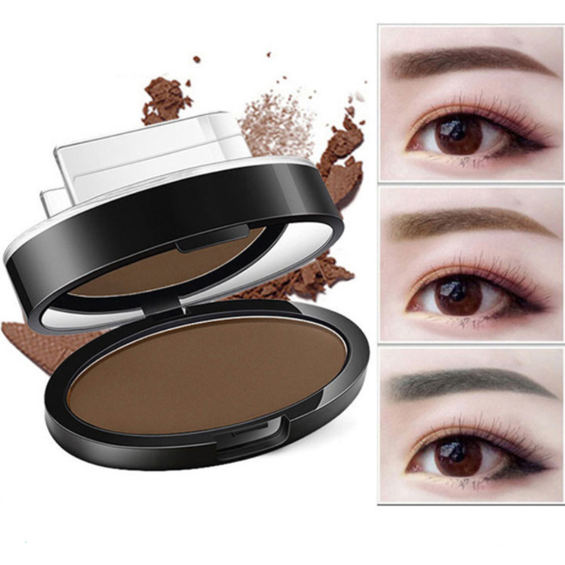 Eyebrow Powder Stamp Tint Stencil Kit Cosmetics Professional Makeup Waterproof Eye Brow Stamp Lift Eyebrow Enhancers Stencil Kit - Image 2