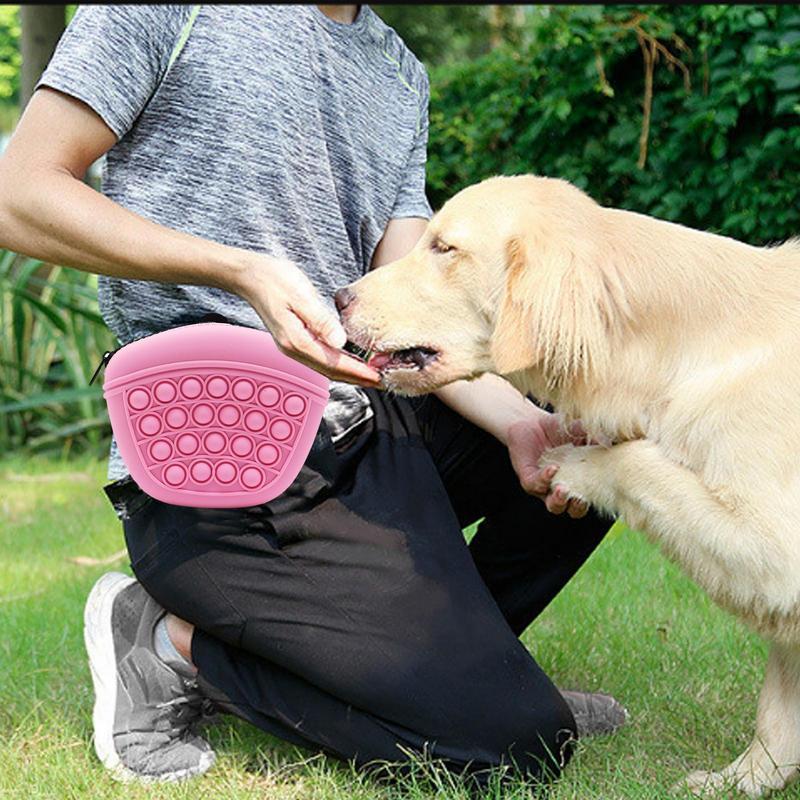 Bag Silicone Feed Dogs Treat Pouch Pet Training Bag Bundle Pocket Waist Pack Pet Portable Dog Training Waist Bag Treat Snack Bait Dogs Soft Washable Outdoor Feed Storage Pouch Food Reward Silica Bags - Image 8