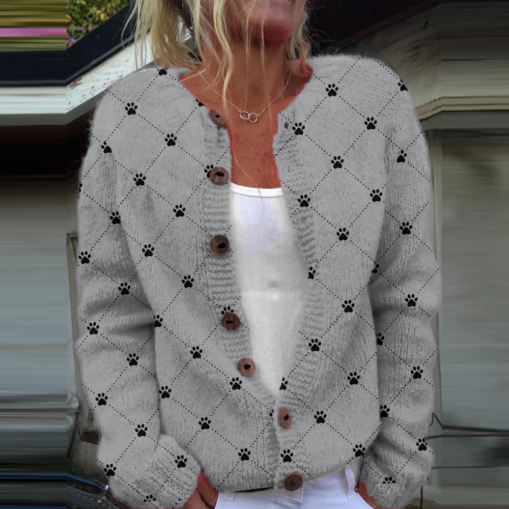 3D Digital Printing Cardigan Knitted Coat - Image 3