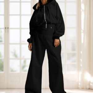 Ladies' Solid-color Long-sleeved One-piece Pants
