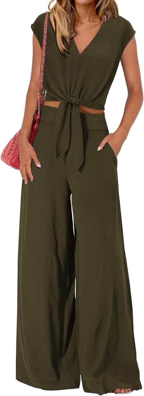 High Waist Slim-fit Wide-legged Pants Suit - Image 7
