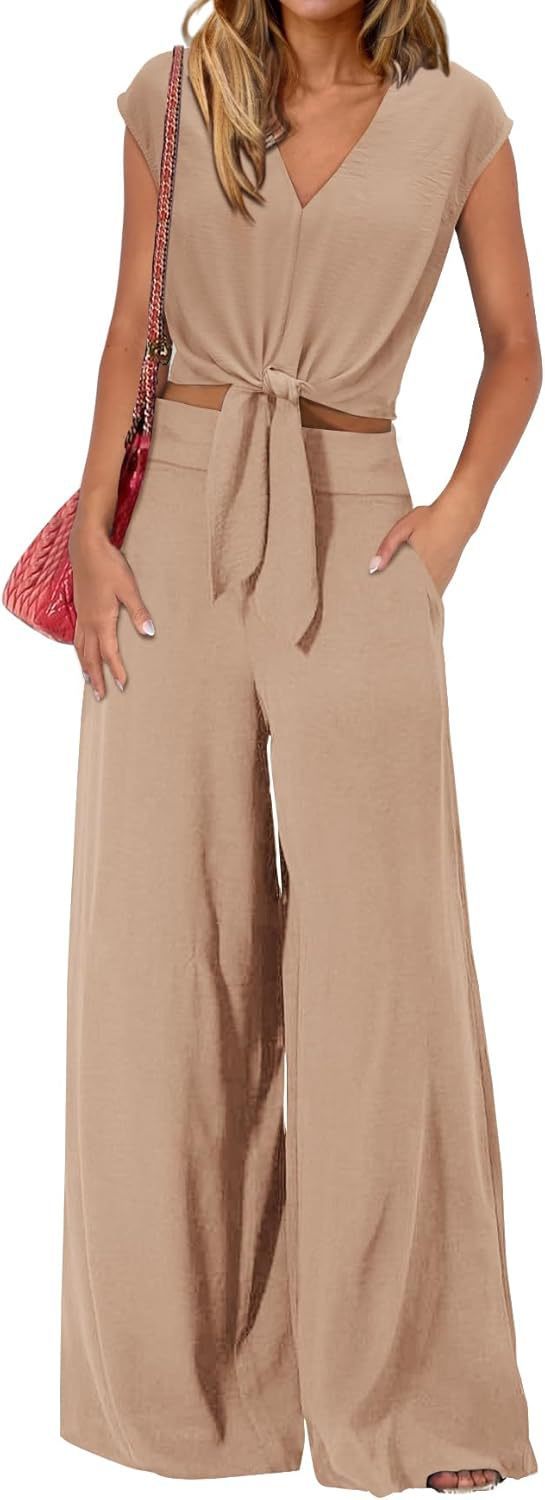 High Waist Slim-fit Wide-legged Pants Suit - Image 5