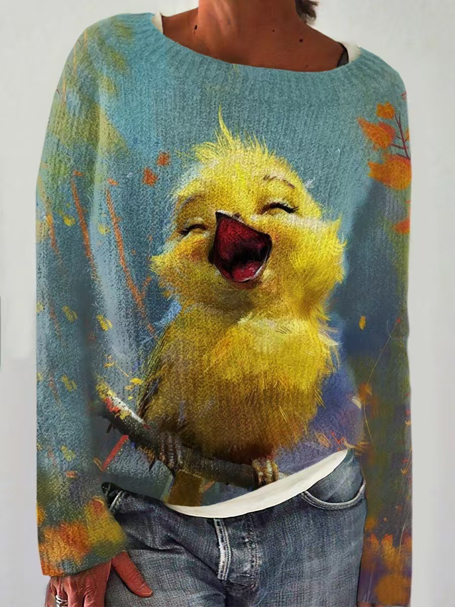 Women's Sweater Pattern Pullover Casual - Image 2