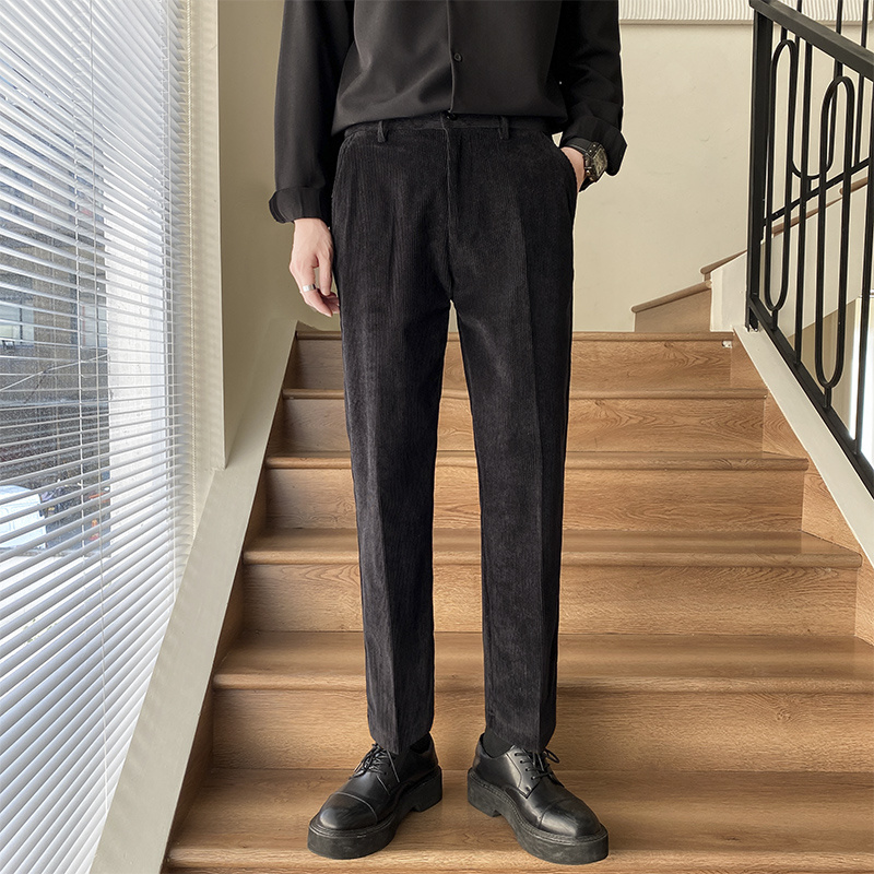 Non-ironing All-matching Lightly Mature Boys Straight-leg Pants Trousers - Image 4