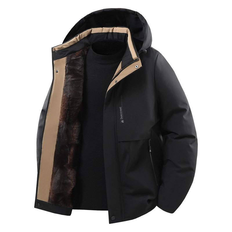 Men's Graphene Warm Thickened Casual Cotton-padded Clothes Coat - Image 4