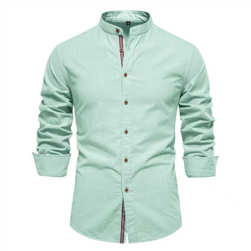 Men's Solid Color Long Sleeve Shirt - Image 6