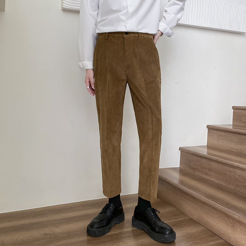 Non-ironing All-matching Lightly Mature Boys Straight-leg Pants Trousers - Image 3