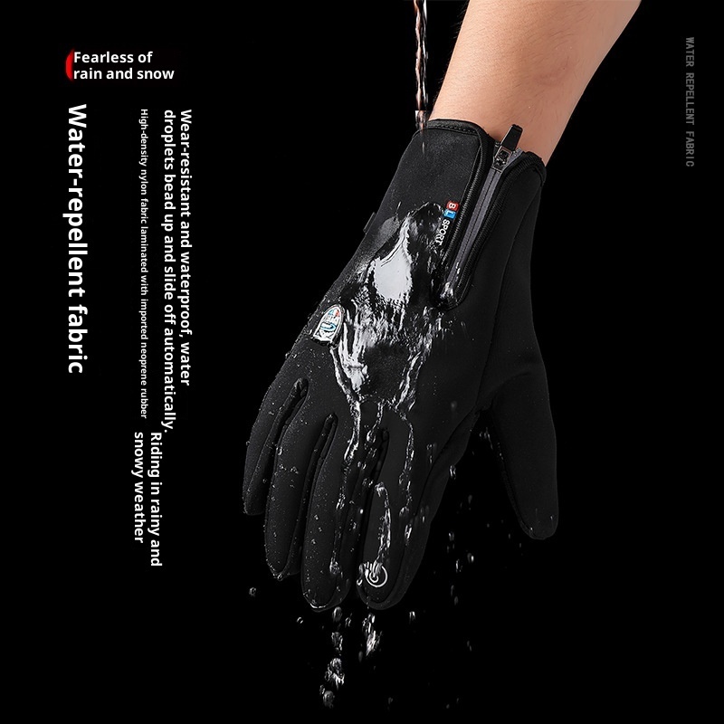 USB Heating Men's And Women's Winter Windproof Waterproof Cycling Gloves - Image 6