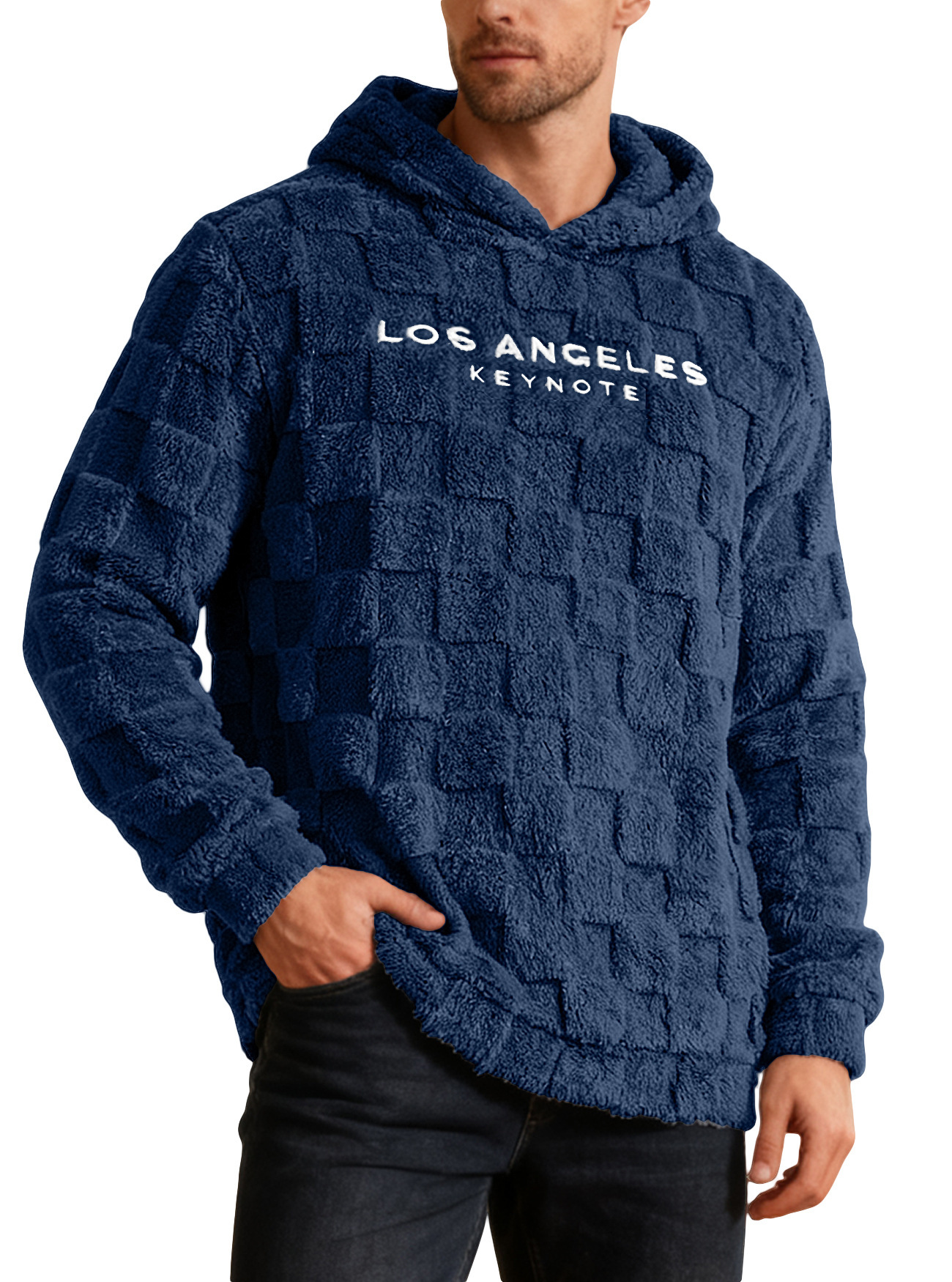 Men's Hooded Embroidered Loose Leisure Sports Hooded Sweater - Image 3