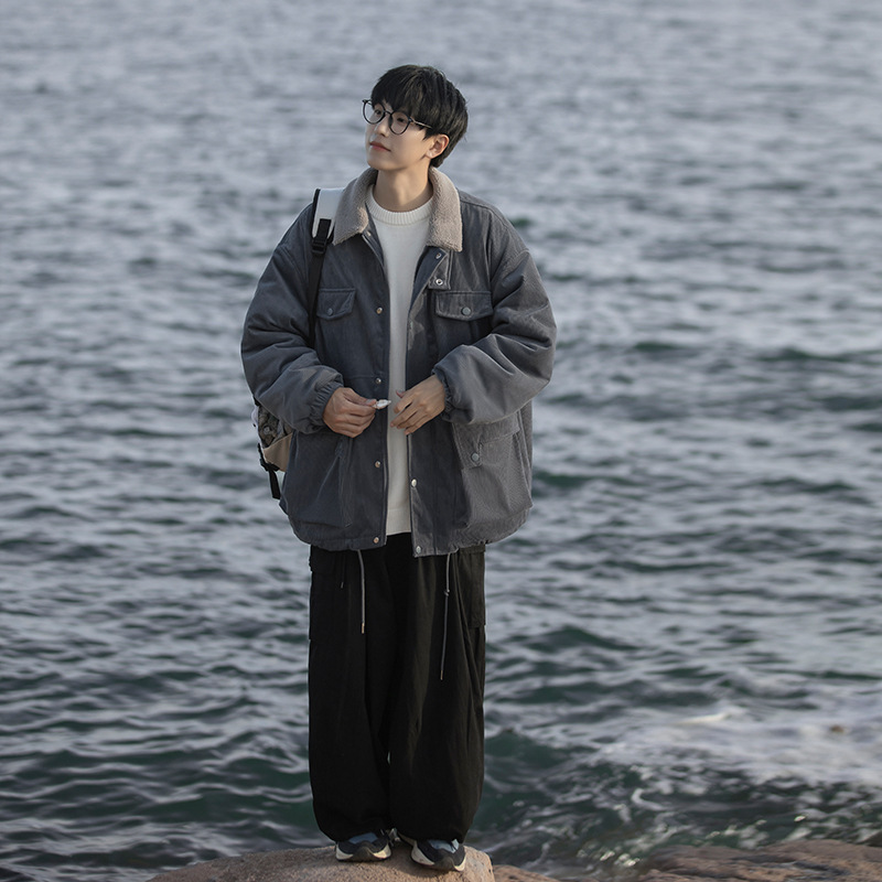 Retro Fashion Brand Boys Workwear Cotton Coat Tide - Image 4