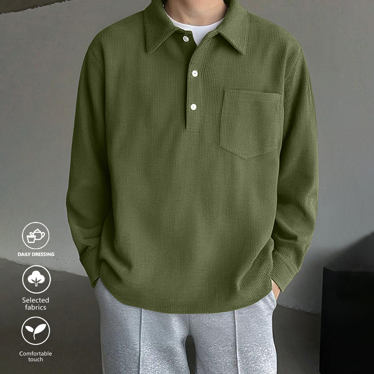 American Retro Casual Bottoming Shirt - Image 2