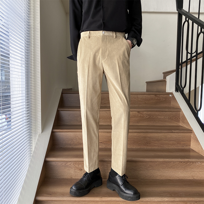 Non-ironing All-matching Lightly Mature Boys Straight-leg Pants Trousers - Image 7