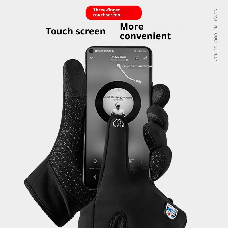 USB Heating Men's And Women's Winter Windproof Waterproof Cycling Gloves - Image 4