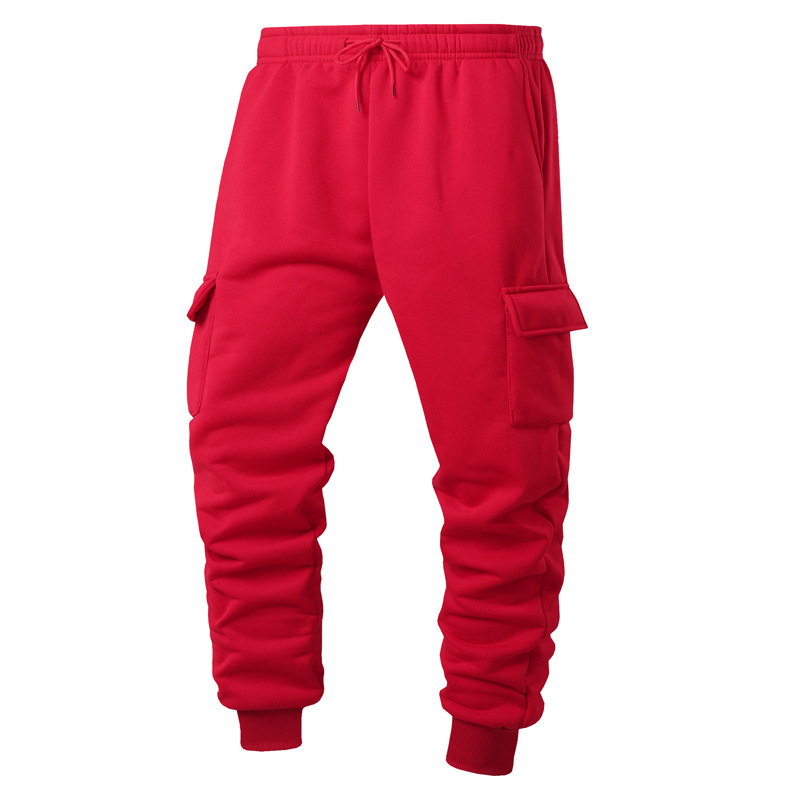 Warm Thick Trousers Sweatpants Men's Thicken Ankle-tied - Image 4