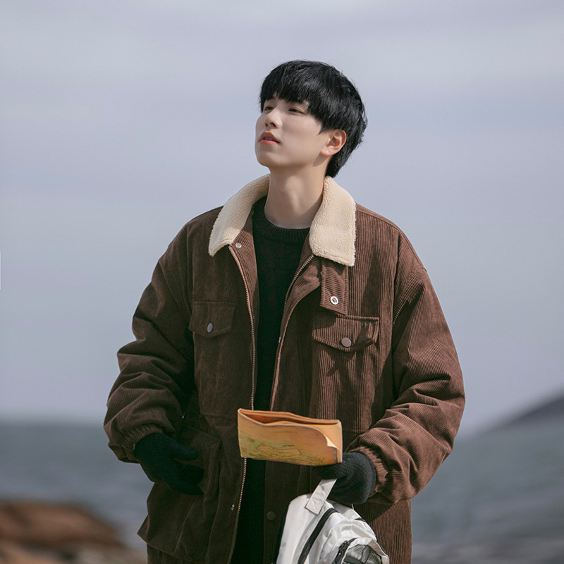 Retro Fashion Brand Boys Workwear Cotton Coat Tide - Image 3