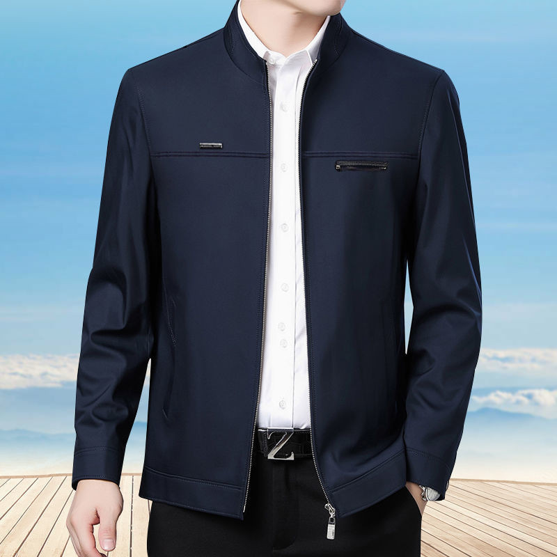 New Spring And Autumn Men's Coat Middle-aged And Elderly Jacket - Image 4