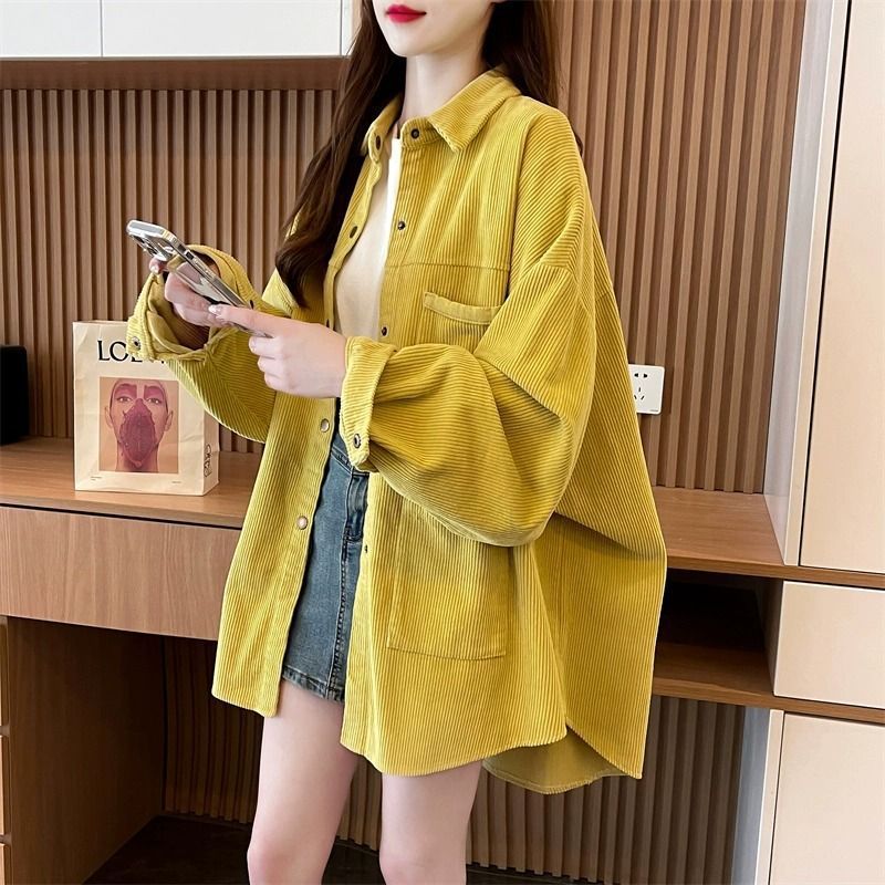 All-matching Lazy Style Corduroy Shirt Jacket - Image 2