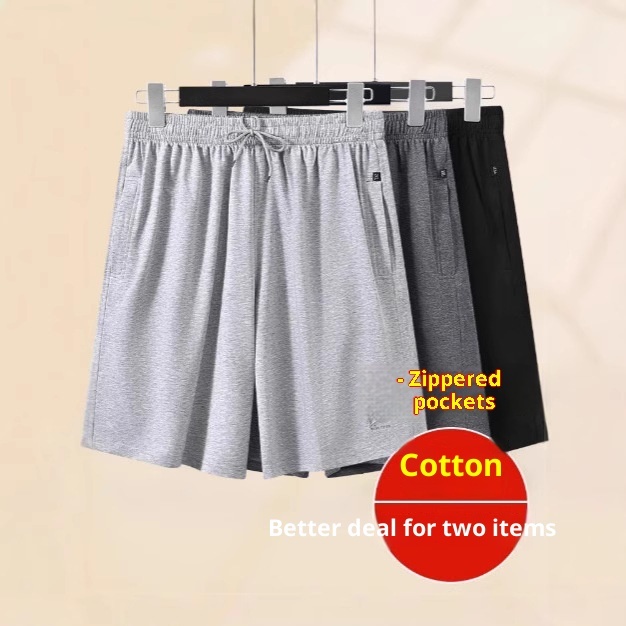 Summer Thin Outer Wear Middle-aged And Elderly Fifth Pants Pure Cotton Casual