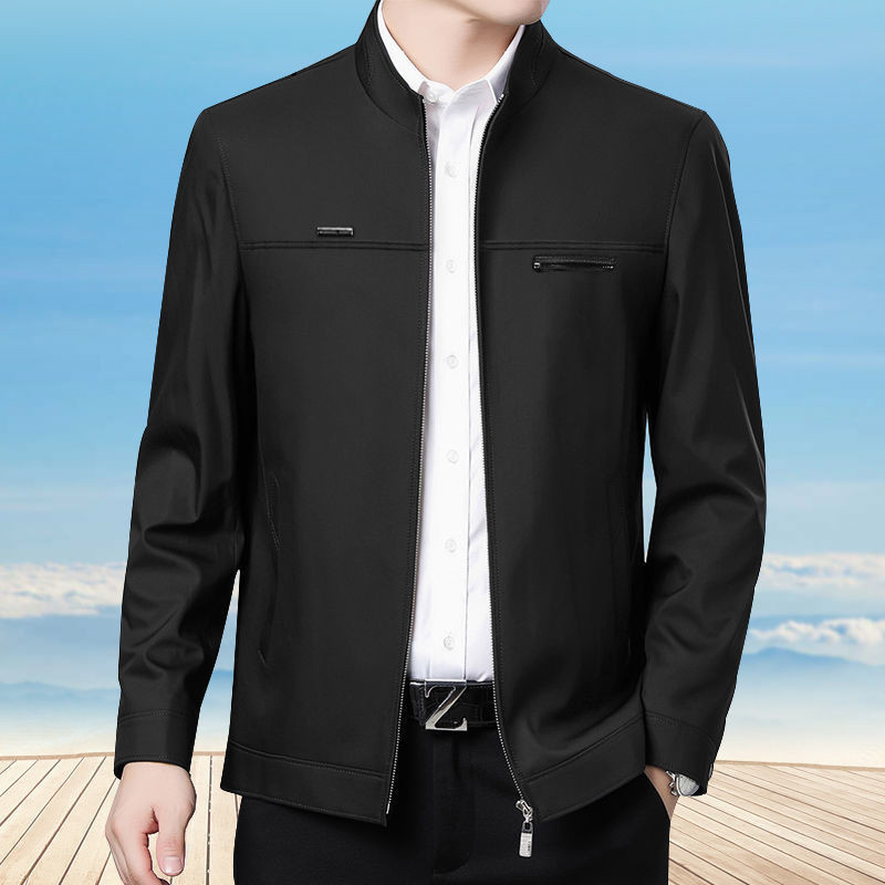 New Spring And Autumn Men's Coat Middle-aged And Elderly Jacket - Image 5